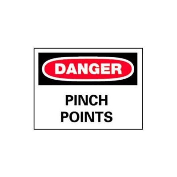 National Marker Co Signs With Safety Message Legend-Danger Pinch Points D-149VB